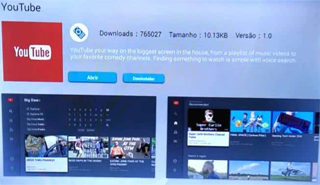 youtube baixar samsung tv